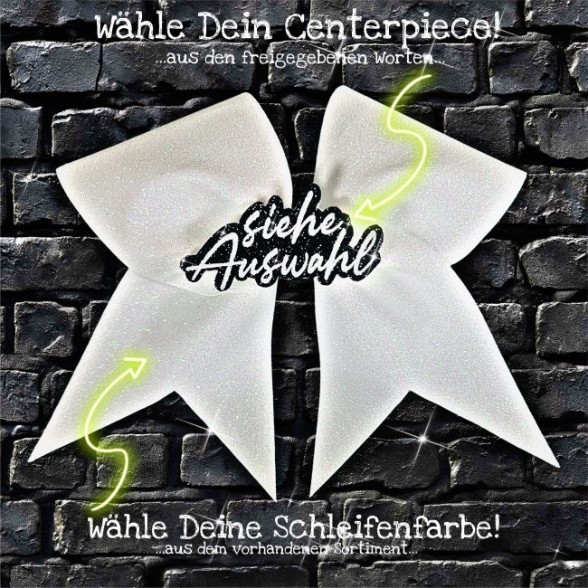 Hairbow Schleife Farbwahl/Wortwahl/Schriftart - Centerpiece